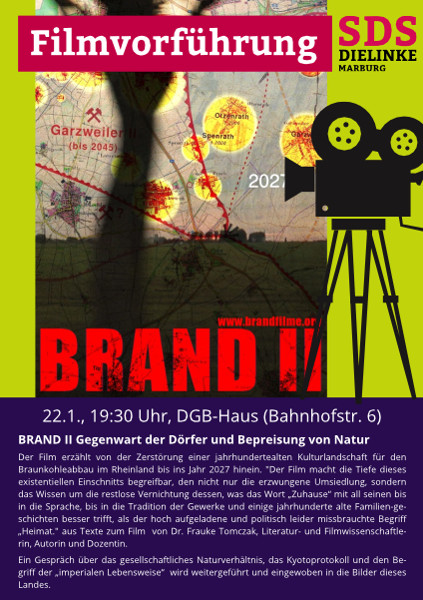 22.1., 20 Uhr: Filmvorführung BRAND II – Gegenwart der Dörfer und Bepreisung von Natur
