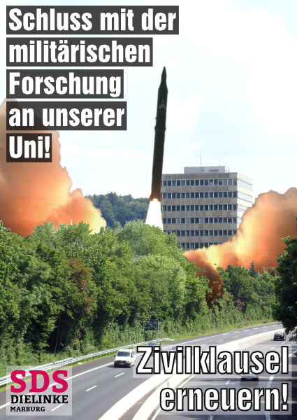 Keine Militärforschung an der Uni Marburg!