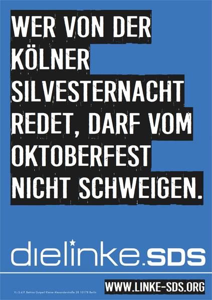 Erklärung zum Oktoberfest-Sticker – SDS.dielinke Hochschulgruppe Marburg